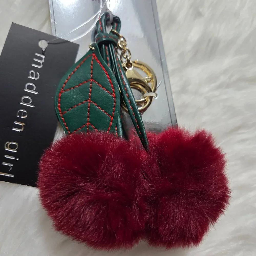 Madden Girl Plush Cherry Bag Charm